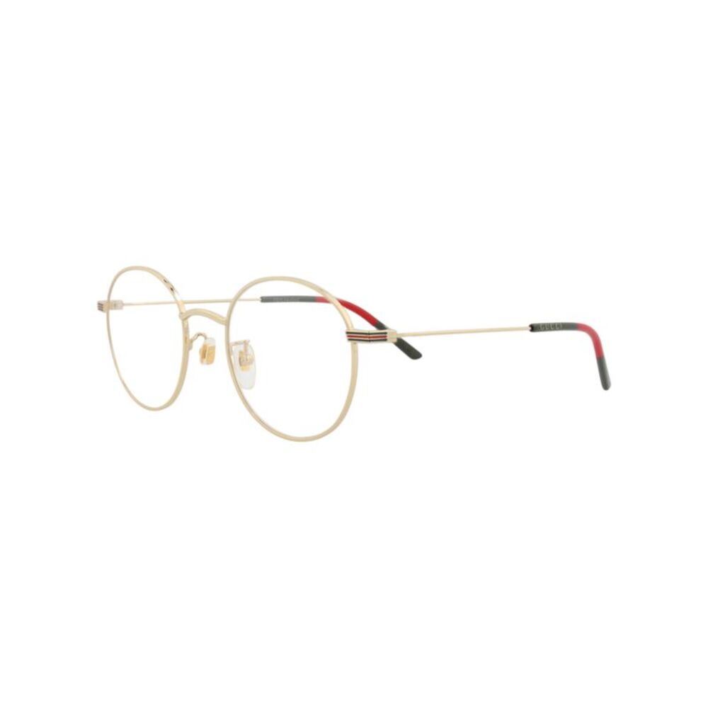 Gucci Round-Frame Metal Optical Frames Gold Mens - Picture 2 of 6